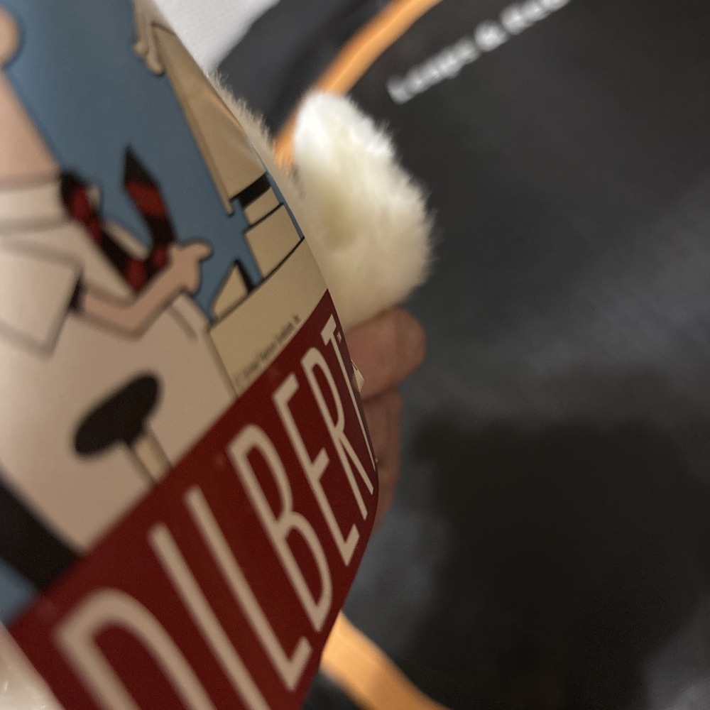 DOGBERT Dilbert Comic Strip Cartoon Dog Plush White w/ Black Glasses 8" Toy - Picture 7 of 8